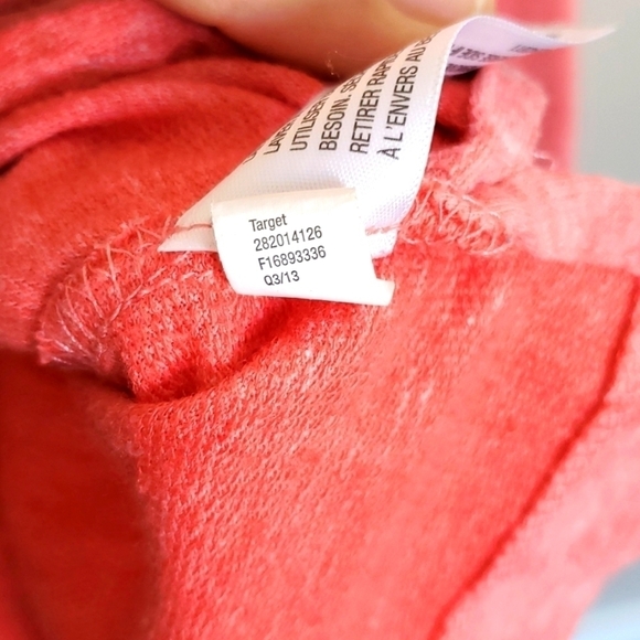 Xhilaration sweatshirt size M peach pink stars‎ long sleeve top starburst gems - Picture 8 of 8